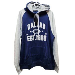 Dallas Cowboys 1960 Gray Mens & Blue Hoodie Size XXL By Clorpeak